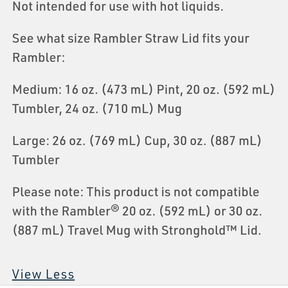 Yeti Tumbler Rambler Straw Lid size large. Sold out on the Yeti site! - Picture 4 of 4